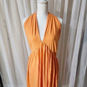 New! Orange Convertible Halter Dress/Skirt